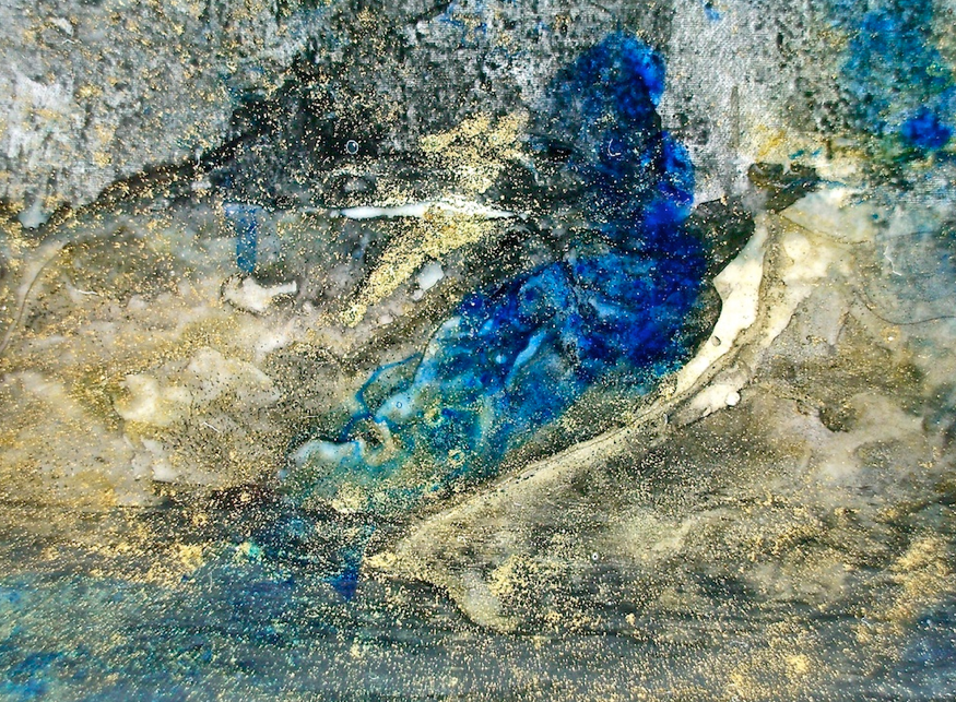 ''Flight'' Mixed Media and 24K Gold 36'' X 48'' Private Collection